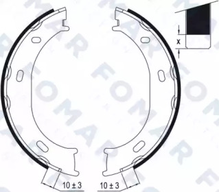 FOMAR FRICTION fo9014 -  Комплект тормозных колодок, стояночная тормозная система